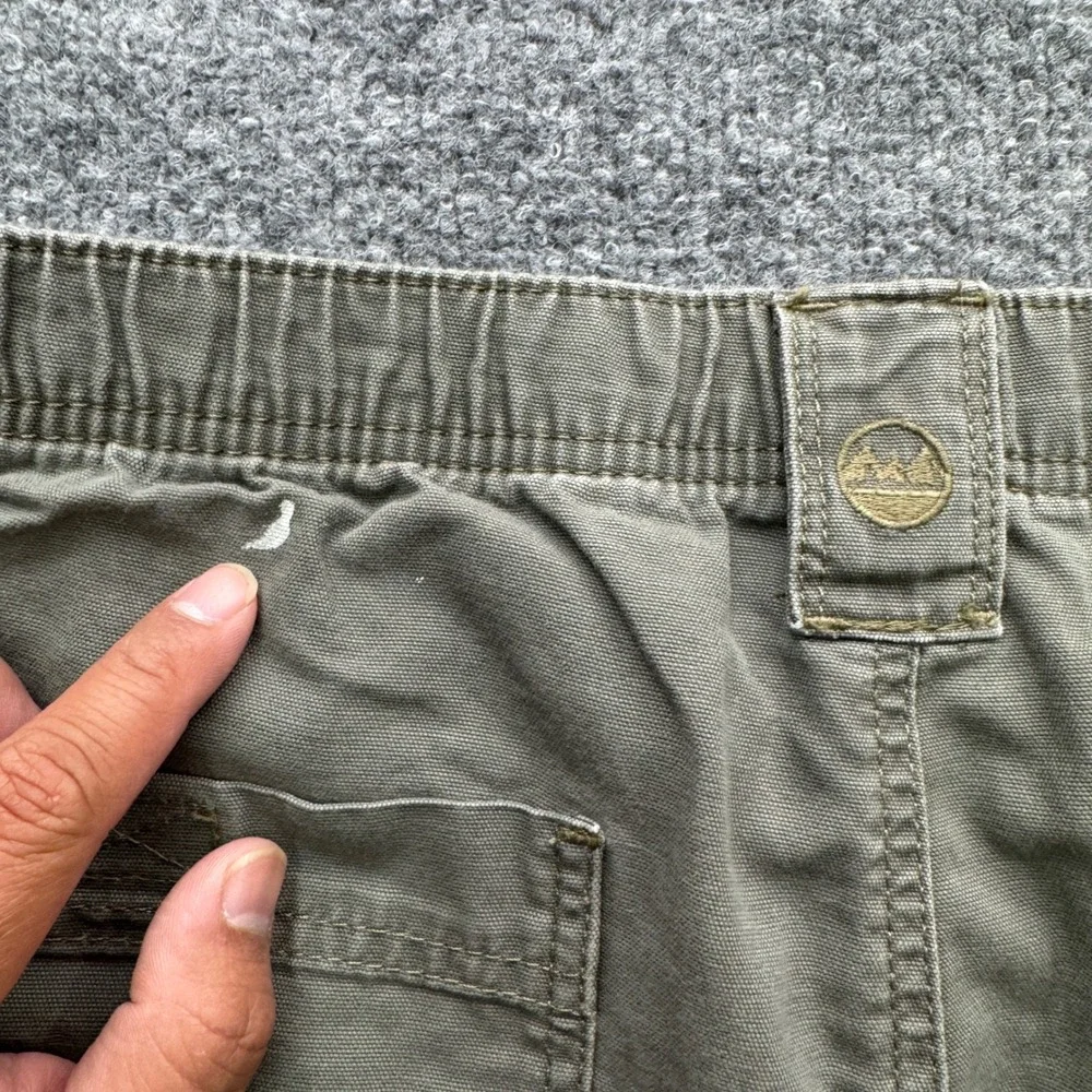Wrangler Authentic Issue Cargo Shorts Mens 38 Olive Green Canvas Workwear